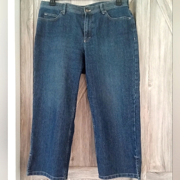 Liz Claiborne Cropped Denim Jeans 12 - Picture 1 of 5